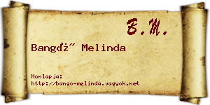 Bangó Melinda névjegykártya